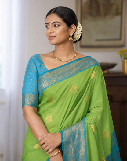 Sublime Peacock Silk Saree